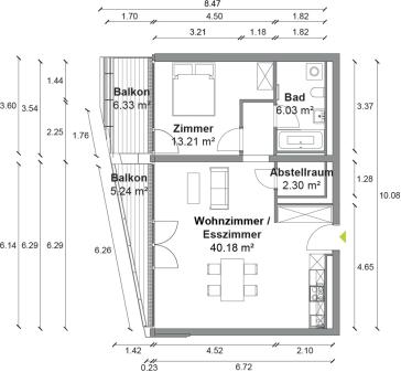 Große und helle 2 Zimmer Wohnung mit 2 Balkons, ca. 67 m², EBK und Concierge in Mitte – Vorschaubild 7