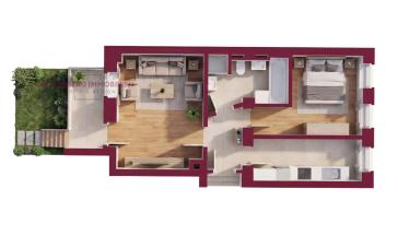 Möblierte 2-Raumwohnung mit Balkon und eigenem Garten in Leipzig-Mockau-Süd – Vorschaubild 2