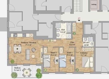 ERSTBEZUG - 4,0-ZIMMER WOHNUNG – Dresden – Vorschaubild 3