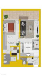 Gepflegte 2-Zimmer-Eigentumswohnung mit Panorama-Blick im 19. Stock in Köln-Poll – 51105 Köln – Vorschaubild 3