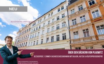 *bezugsfrei*Über den Dächern von Plagwitz:bezugsfreie 2-Zimmer-Wohnung mit Balkon – provisionsfrei
