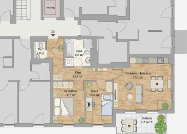 ERSTBEZUG - 3,0-ZIMMER WOHNUNG – Dresden – Vorschaubild 3