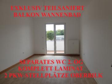 EXKLUSIV TEILSANIERT BALKON WANNENBAD SEPARATES WC KOMPLETT LAMINAT 2 PKW-STELLPLÄTZE 2. OG OBERBILK