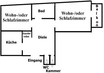 EXKLUSIV NACH TOTALSANIERUNG MIT BALKON NEUES WANNENBAD SEP. WC KOMPL. VINYL HOCHPARTERRE OBERBILK – 40227 Düsseldorf – Vorschaubild 15