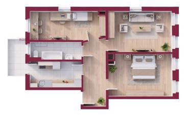 Attraktive 3-Raumwohnung mit Balkon und Stellplatz in attraktiver Lage in Leipzig-Altwest / Lindenau – Vorschaubild 9