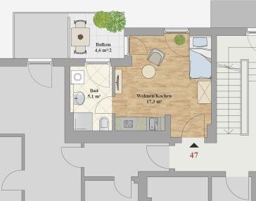 ERSTBEZUG - 1,0-ZIMMER WOHNUNG – Dresden – Vorschaubild 3