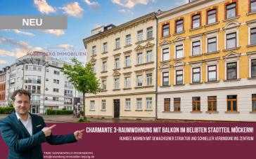 Charmante 3-Raumwohnung mit Balkon im beliebten Stadtteil Möckern! – Bild 1 von 15