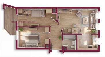 Charmante 3-Raumwohnung mit Balkon im beliebten Stadtteil Möckern! – Vorschaubild 2