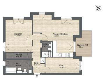 OPTIMALER GRUNDRISS - SCHÖNE 4-RAUM WOHNUNG – Dresden – Vorschaubild 2