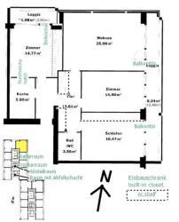 4-Zimmer-Wohnung, 2 Loggien mit weitem Ausblick, beste Infrastruktur, derzeit vermietet, Eigenbedarf möglich, oder Bezugsfrei in Absprache – Berlin – Vorschaubild 45