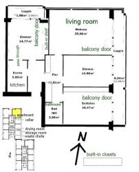 4-Zimmer-Wohnung, 2 Loggien mit weitem Ausblick, beste Infrastruktur, derzeit vermietet, Eigenbedarf möglich, oder Bezugsfrei in Absprache – Berlin – Vorschaubild 46
