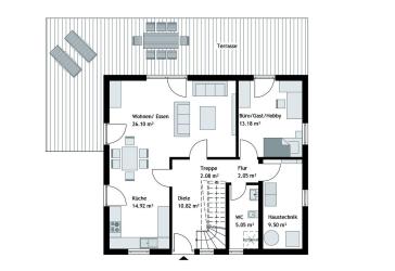 Zukunftssicher bauen und wohnen: Schlüsselfertiges KfW-40-Haus mit PV