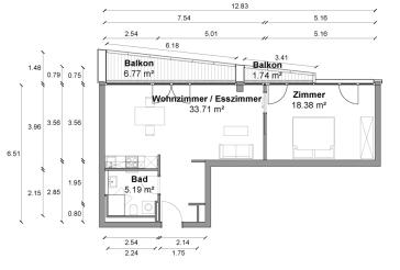DACHGESCHOSS mit Weitblick! 2 Zimmer Wohnung mit ca. 62 m², EBK und Privat-Gym in Berlin-Mitte! – Vorschaubild 10