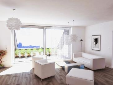 Helle 3 Zimmer Dachgeschoss-Maisonettwohnung mit Dachterrasse, Klimaanlage in Düsseldorf-Pempelfort