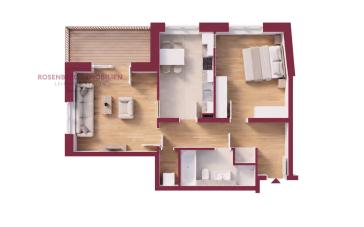 Stadtvilla ,,St. Florian'':Provisionsfreie 2-Raum-Wohnung mitBalkon & Perspektive – Vorschaubild 2