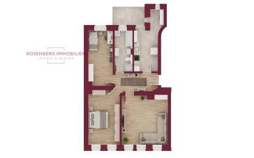 Altbau mit Geschichte:3 Zimmer mit Stellplatz im sanierten Denkmal – provisionsfrei für Käufer – Vorschaubild 2