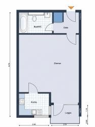 Ruhige bezugsfreie 1-Zimmer-Wohnung mit Balkon in Top-Lage Wilmersdorf – Vorschaubild 12