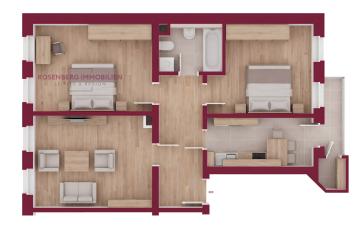 *Provisionsfrei für Käufer + direkt einziehen*Stuck, Stil & Gohlis: 3-Raum-Wohnung mit Balkon – Vorschaubild 2