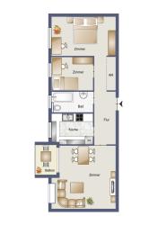 vermietete 3-Zimmer-Eigentumswohnung mit Sonnen-Balkon und neuem Bad Nähe Gemeindepark Lankwitz – 12247 Berlin – Vorschaubild 7