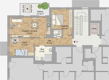 ERSTBEZUG - 3,0-ZIMMER WOHNUNG – Dresden – Vorschaubild 3
