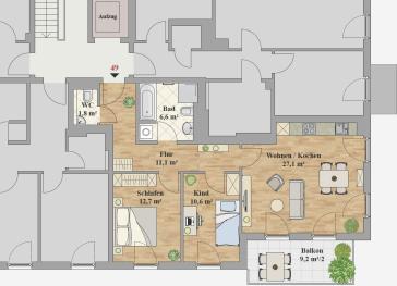 ERSTBEZUG - 3,0-ZIMMER WOHNUNG – Dresden – Vorschaubild 3