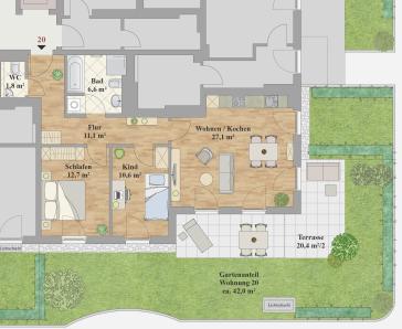 ERSTBEZUG - 4-ZIMMER WOHNUNG MIT GARTEN – 1219 Dresden – Vorschaubild 2