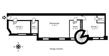 Bestlage, 100 qm Altbau, ruhig, hell, Wilmersdorf – 10717 Berlin – Vorschaubild 9