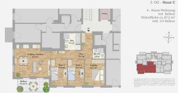 ERSTBEZUG - SCHÖNE 4-RAUM WOHNUNG MIT BALKON – Dresden – Vorschaubild 2