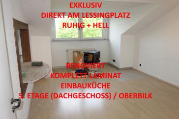 EXKLUSIV AM LESSINGPLATZ HELL + RUHIG RENOVIERT INKL. EINBAUKÜCHE LAMINAT DUSCHBAD 5. ETAGE/OBERBILK – Düsseldorf – Bild 1 von 14